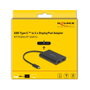 DeLOCK 64308 Adaptador USB Tipo C a 2 x DisplayPort 4K 60 Hz con DisplayLink® y USB PD
