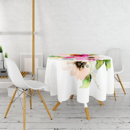 Hermia Mantel Redondo 25, Impresión 3D, 100% Poliéster, Diámetro 160cm, Elegante y Sofisticado para su Hogar