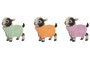 DKD Home Decor Figura de Oveja en Resina Multicolor Surtido de 3 Unidades