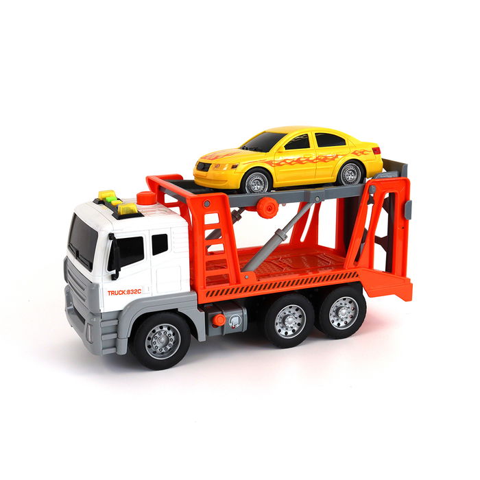 Tachan Camión Remolque Plataforma Héroes de Ciudad 1:12 con Luz y Sonido Tachan Camión Remolque Plataforma Héroes de Ciudad 1:12 con Luz y Sonido