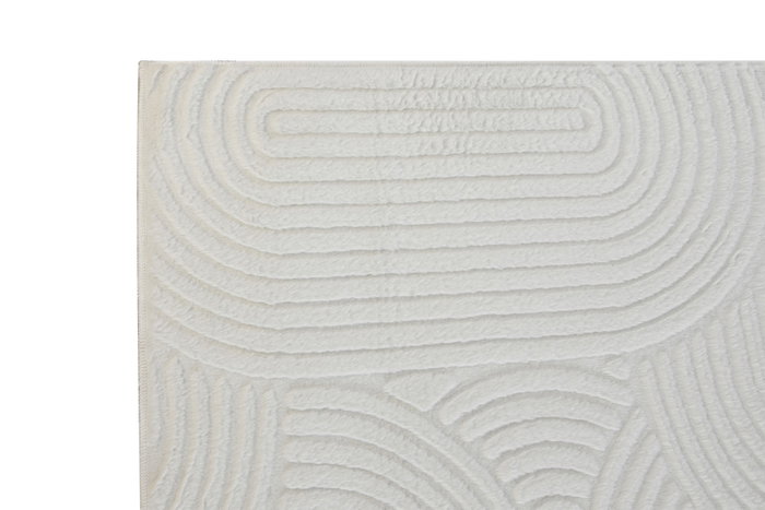 DKD Home Decor Alfombra de Poliéster Antideslizante 200x300 cm Crudo