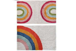 DKD Home Decor Alfombra Multicolor 80 x 50 cm (4 Unidades) Polyester