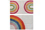 DKD Home Decor Alfombra Multicolor 80 x 50 cm (4 Unidades) Polyester