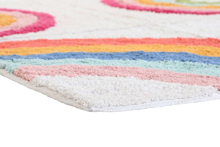 DKD Home Decor Alfombra Multicolor 80 x 50 cm (4 Unidades) Polyester DKD Home Decor Alfombra Multicolor 80 x 50 cm (4 Unidades) Polyester