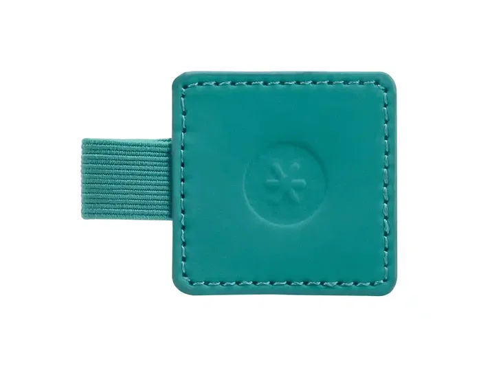 Antartik Portabolígrafo Autoadhesivo para Cuaderno Note con Elástico hasta 15 mm, Verde Aguamarina, Material PU, 40x40 mm