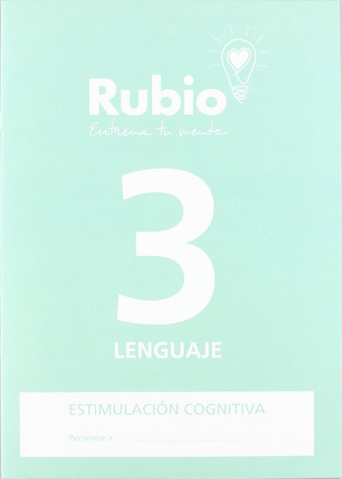 RUBIO Cuaderno A4 Estimulación Cognitiva Lenguaje Nº 3 (Deterioro cognitivo moderado-grave)