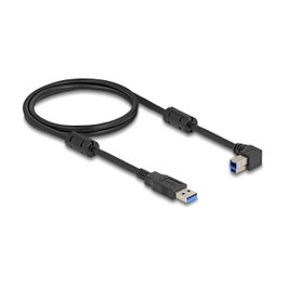 DeLOCK Cable USB 5 Gbps Tipo-A a Tipo-B 90° Izquierdo 1 m