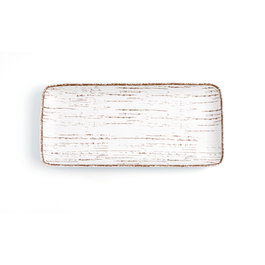 Fuente Rectangular Porcelana Tornado White Ariane 36x16,5 cm