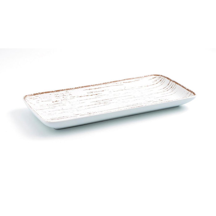 Fuente Rectangular Porcelana Tornado White Ariane 36x16,5 cm Fuente Rectangular Porcelana Tornado White Ariane 36x16,5 cm