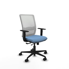 PIQUERAS Y CRESPO Silla de oficina Haches Azul cielo y Blanco