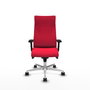 PIQUERAS Y CRESPO Sillón Albacete Rojo con Mecanismo Sincro, Base de Aluminio y Brazos 2D