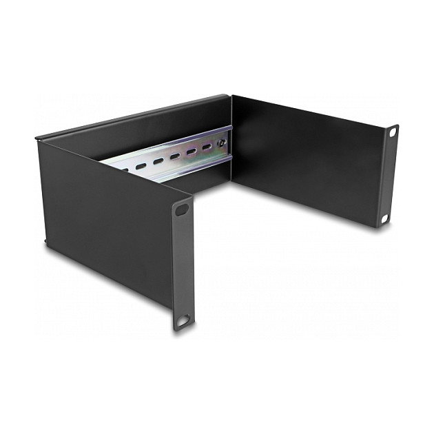 DeLOCK Panel de riel DIN 10″ 2U Negro DeLOCK Panel de riel DIN 10″ 2U Negro