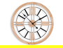 Reloj de Pared Giftdecor 60x60x4.5 cm Negro y Madera Metal MDF (Set de 4)