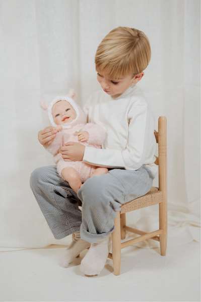 Muñecas Arias Muñeca Reborn Kira 45 cm Rosa con Saco de Dormir - Edad 3-99 años