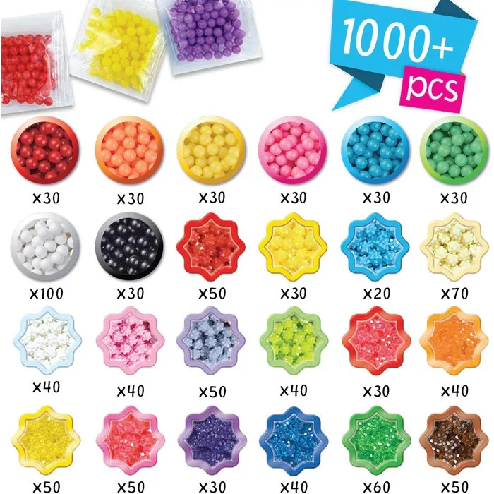 Aquabeads Estuche de abalorios Estrella con FlipTray y bolígrafo experto