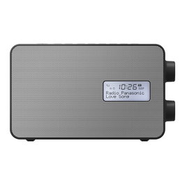 Panasonic RF-D30BTEG Radio Digital Portátil DAB+ con Bluetooth 5.0, FM, Pantalla LCD, Altavoz 10 cm, Resistente al Agua IPX4, Negro y Gris