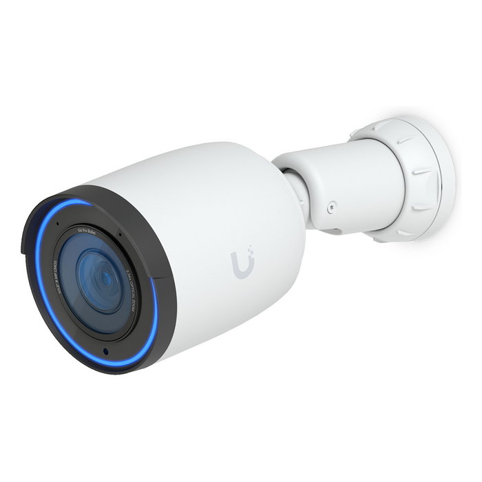 Ubiquiti UVC-G6-Pro-Bullet Cámara de Seguridad IP Blanca, 8 MP 4K UHD, Visión Nocturna 40 m, Zoom Óptico 2.36x, Interiores y Exteriores, Resistente IP66, Alimentación PoE