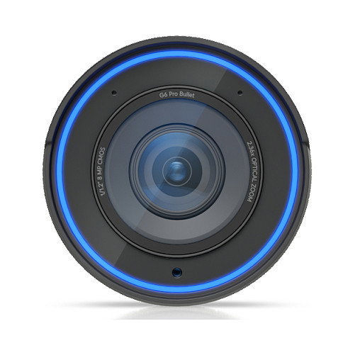 Ubiquiti UVC-G6-Pro-Bullet Cámara de Seguridad IP Blanca, 8 MP 4K UHD, Visión Nocturna 40 m, Zoom Óptico 2.36x, Interiores y Exteriores, Resistente IP66, Alimentación PoE