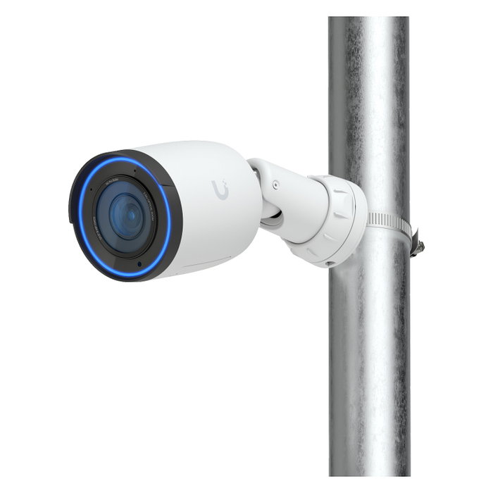 Ubiquiti UVC-G6-Pro-Bullet Cámara de Seguridad IP Blanca, 8 MP 4K UHD, Visión Nocturna 40 m, Zoom Óptico 2.36x, Interiores y Exteriores, Resistente IP66, Alimentación PoE