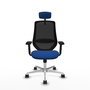 PIQUERAS Y CRESPO Silla de oficina Mardos con mecanismo Sincro, Azul y Negro