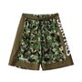 Pantalones Cortos de Baloncesto para Hombre Spalding Marrón Verde militar Reversible XL