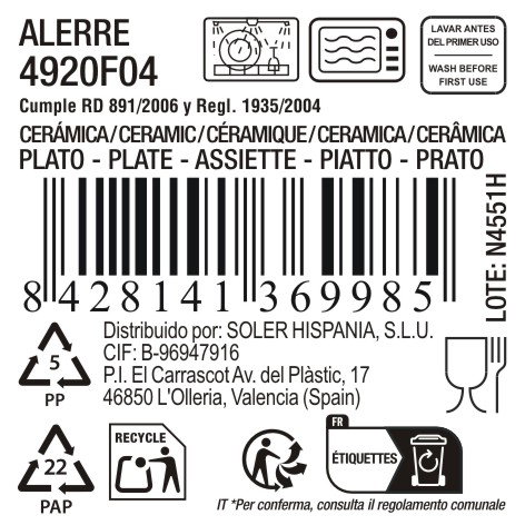 La Mediterranea Plato 16cm Alerre