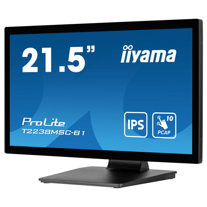 Iiyama T2238MSC-B1 Monitor táctil de 54.5 cm (21.5") 16:9 con M-Touch, HDMI, DisplayPort y USB - Retail
