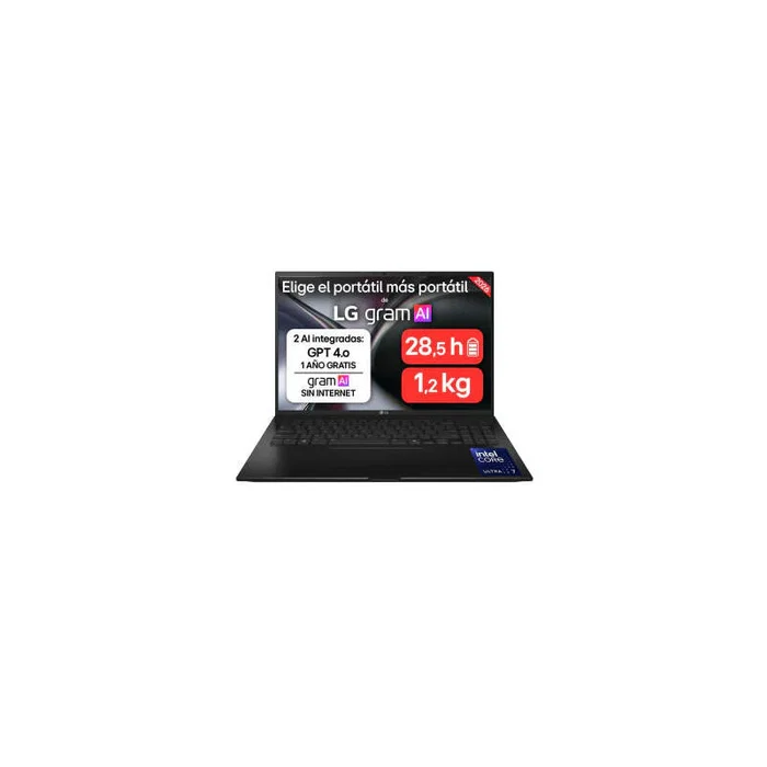 LG Gram 16ZD90TL-G.AX85BN Intel Core Ultra 7 32 GB 512 GB SSD 16 WQXGA Negro LG Gram 16ZD90TL-G.AX85BN Intel Core Ultra 7 32 GB 512 GB SSD 16 WQXGA Negro