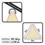 Aktive Garden Toldo vela triangular color crema 500x500x500 cm