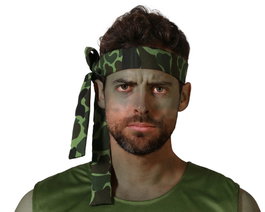 Atosa Cinta Para La Cabeza Disfraz Militar Camuflaje Verde
