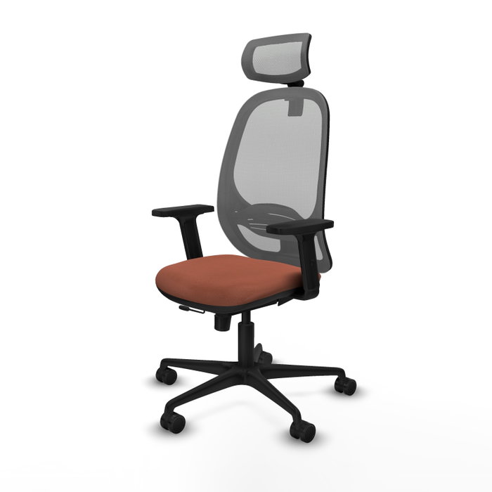 PIQUERAS Y CRESPO Silla de oficina Cilanco con mecanismo Sincro/Traslack Marrón y Gris
