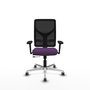 PIQUERAS Y CRESPO Silla de oficina Motilla con mecanismo Sincro/Traslack, Morado y Negro