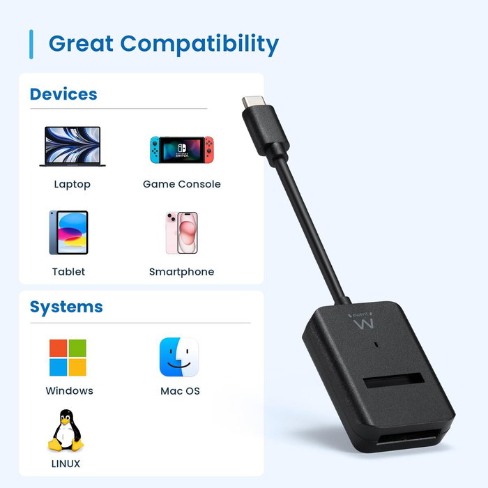 EWENT EW7066 Docking Station para SSD M.2 NVMe/SATA USB Type-C Negro EWENT EW7066 Docking Station para SSD M.2 NVMe/SATA USB Type-C Negro