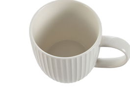 DKD Home Decor Taza Carve loving 24 Blanco Porcelana 350ml 8.8 x 8.5 x 12 cm (6 Unidades) Apto Microondas y Lavavajillas