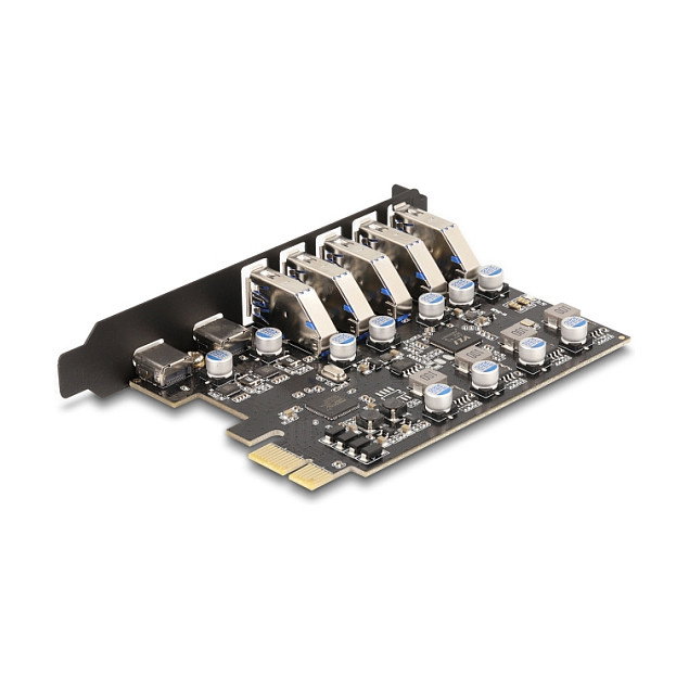 DeLOCK 90346 Tarjeta de Expansión PCIe a 5 x USB Tipo-A y 2 x USB Tipo-C 5 Gbps
