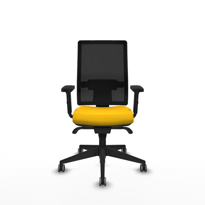 PIQUERAS Y CRESPO Silla de oficina Horna con mecanismo Sincro, Amarillo y Negro PIQUERAS Y CRESPO Silla de oficina Horna con mecanismo Sincro, Amarillo y Negro