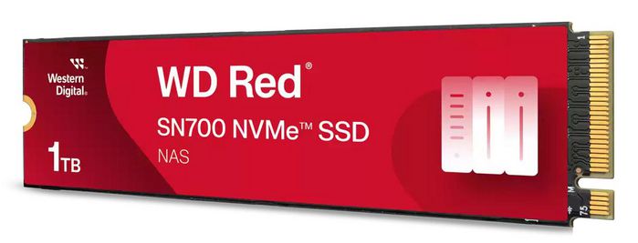 Western Digital WD Red SN700 NVMe SSD 1 TB M.2 2280, PCIe Gen3, Hasta 3430 MB/s, Para NAS, 5 Años Garantía