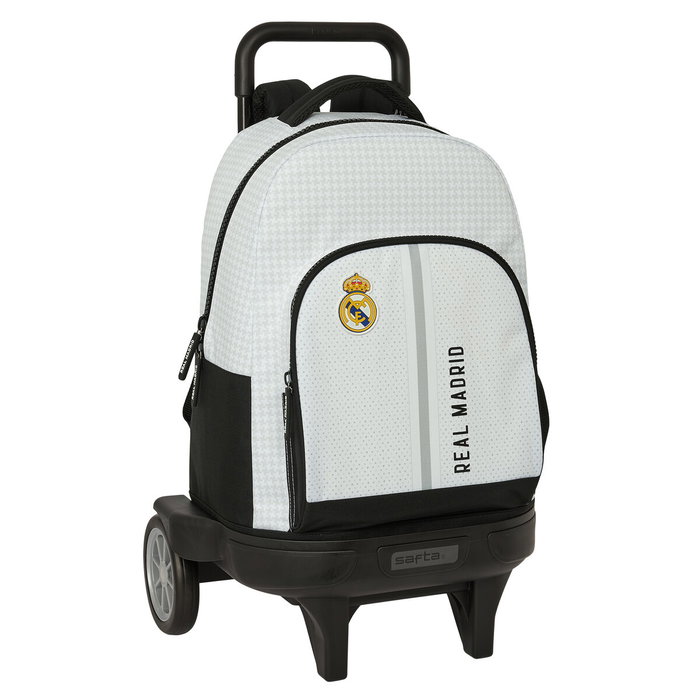 Safta Mochila Escolar Grande con Ruedas Compact Evolution Extraíble Real Madrid 1ª Equipación 24/25, 33L
