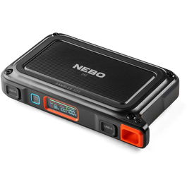 Nebo Rambler 100 Estación de Carga Portátil 94.9Wh con Puertos USB, Inalámbricos y CA, Carga Solar, Reflector LED y Cable USB-C, para Portátil, Smartphone, Drone y Camping