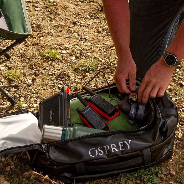 Nebo Rambler 100 Estación de Carga Portátil 94.9Wh con Puertos USB, Inalámbricos y CA, Carga Solar, Reflector LED y Cable USB-C, para Portátil, Smartphone, Drone y Camping