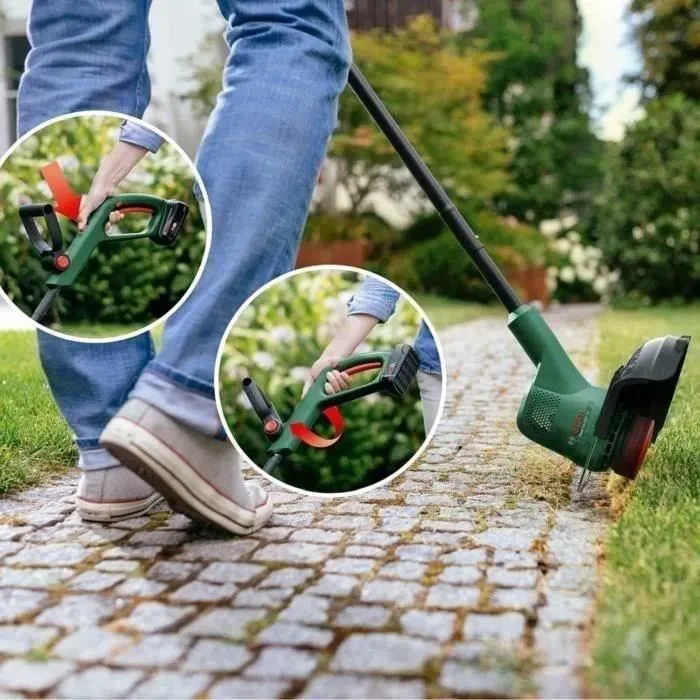 Bosch EasyGrass Cut 18V-26 Bordeadora para Cortar Hierba, Quitar Malas Hierbas, Podar y Perfilado con Batería Potente