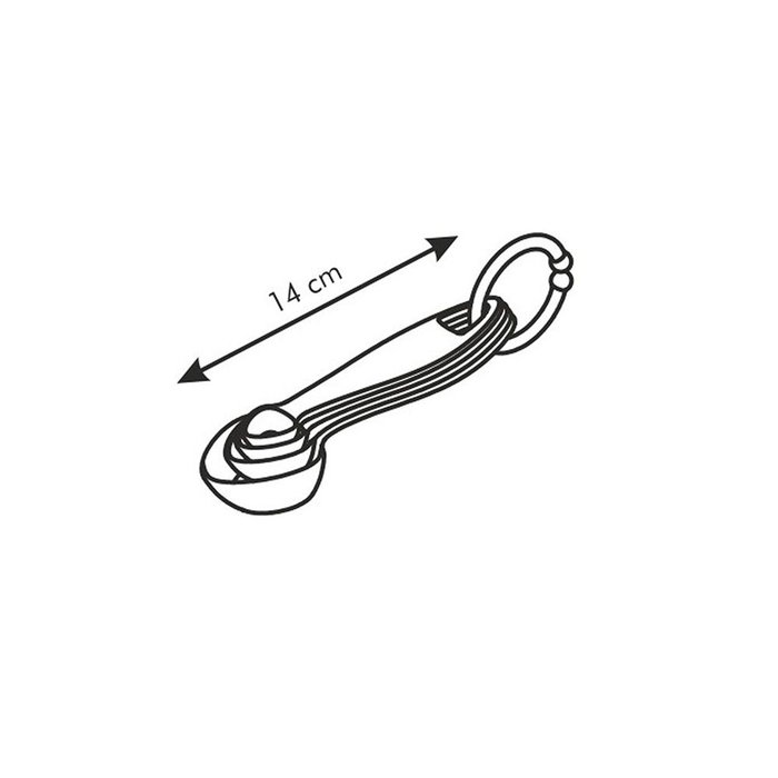 Tescoma Presto Juego de 4 Cucharas Medidoras de Plástico Resistentes | 1 tsp (5 ml) y 1 tbsp (15 ml) | Apto para Lavavajillas | Anilla para Colgar