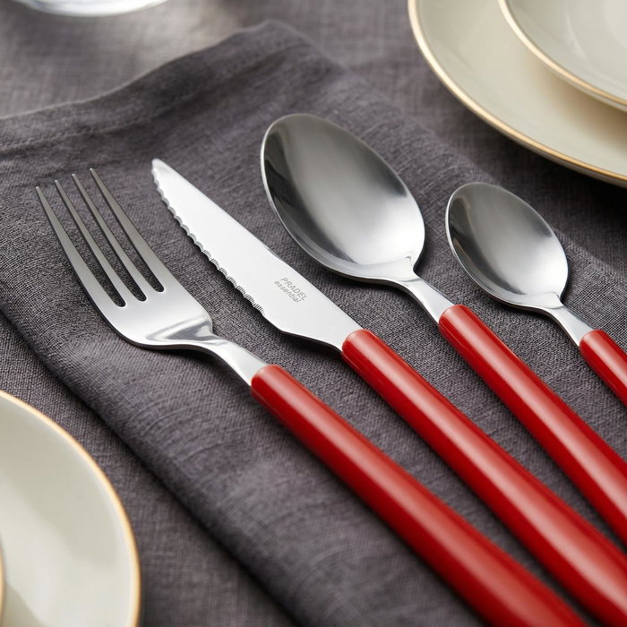 Pradel Set de 24 Cubiertos Vibrato Rojo