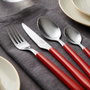 Pradel Set de 24 Cubiertos Vibrato Rojo