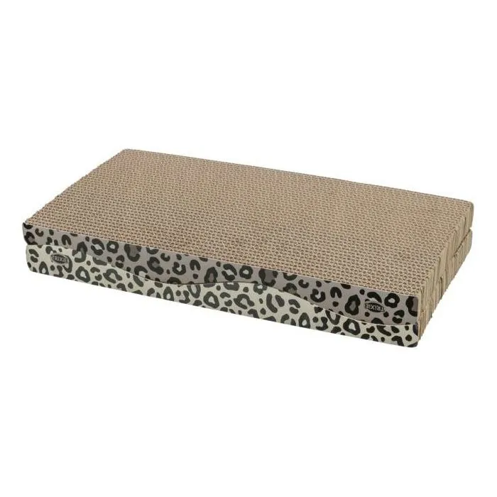 Trixie Juego de 2 Postes Rascadores para Gatos LEO, Estampado Leopardo, 44 x 25 x 6 cm