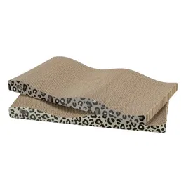 Trixie Juego de 2 Postes Rascadores para Gatos LEO, Estampado Leopardo, 44 x 25 x 6 cm