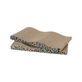 Trixie Juego de 2 Postes Rascadores para Gatos LEO, Estampado Leopardo, 44 x 25 x 6 cm