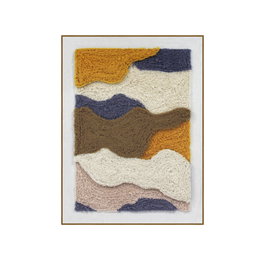 DKD Home Decor Cuadro Abstracto Enmarcado 60x80 cm Azul, Blanco y Multicolor