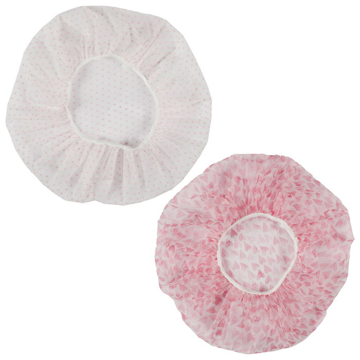 Cosmetic Club Juego De 2 Gorros De Baño Plástico