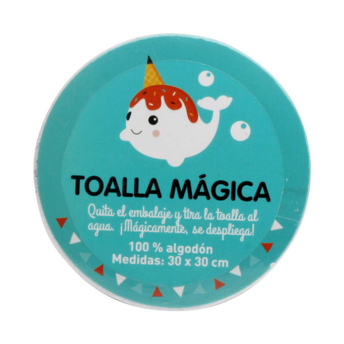 Tom et Zoe Toalla Mágica 30x30 cm 100% Algodón Comprimida